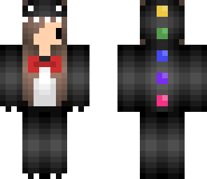 black rainbow dinosuar girl