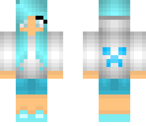 blue creeper hoodie girl