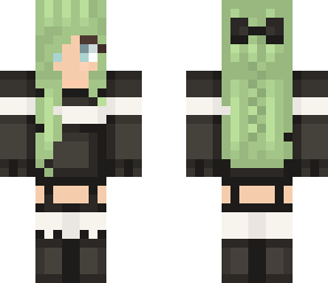 anime girl green hair