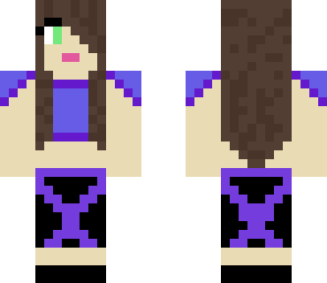 girl with yoga pants and purple top