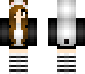 panda girl with brown hair