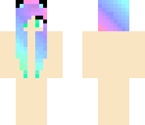 rainbow cat girl base