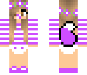 cute purple baby fox girl