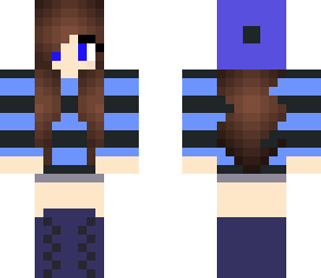 blue winter french girl