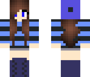 blue winter french girl