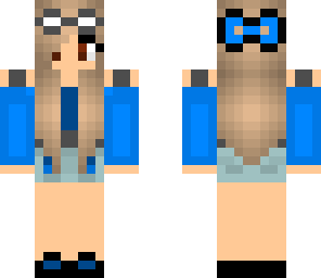 blue minion girl