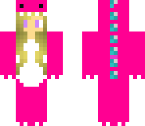 pink dino costume