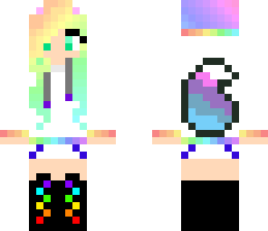 cute rainbow fox girl 