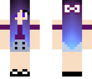 edited sporty purple hair girl