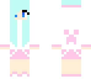 blue and pink creeper girl