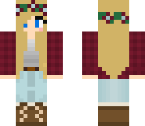 blond fall girl