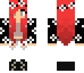 red goth girl