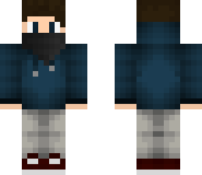 blue minecraft boy