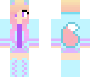 blue and purple fox girl