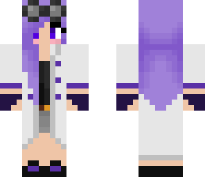 kawaii purple scientist girl