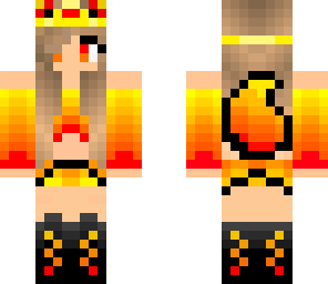 princess fire wolf girl