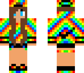 rainbow nike girl