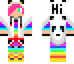 colorful panda boy