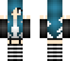 goth blue girl