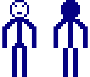 purple stick man