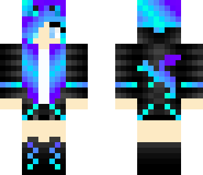 blue aqua dragon girl