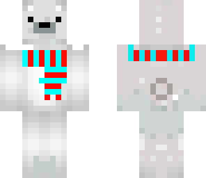 polar bear with scarf