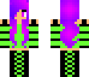 creeper girl with purple hair