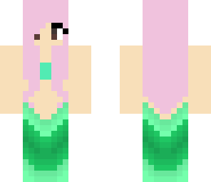 pink haired mermaid