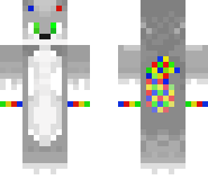cute rainbow wolf