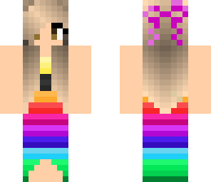 rainbow dress girl