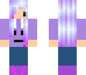 cute and derpy purple haired girl