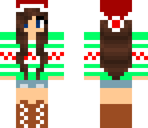 green winter girl