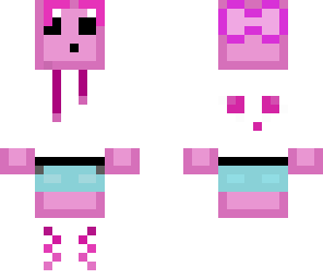 Pink Slime Girl Minecraft Skin