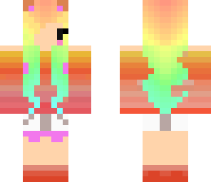 chibi fox rainbow gurl