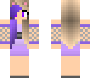 purple hair prom girl