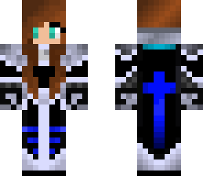 knight girl blue long hair