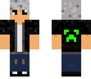 guy with creeper jacket-white hair