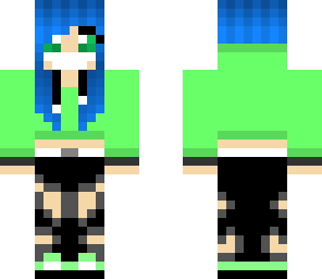 blue haired girl