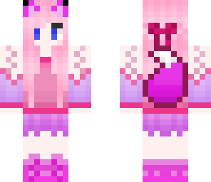 cute pink wolf girl
