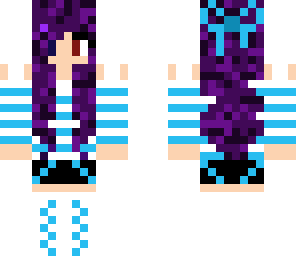 purple haired cute blue