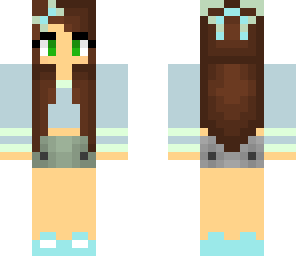 cute girl blue green