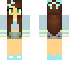 cute girl blue green edit