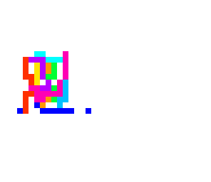floting colaful scribles