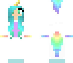 teal unicorn girl