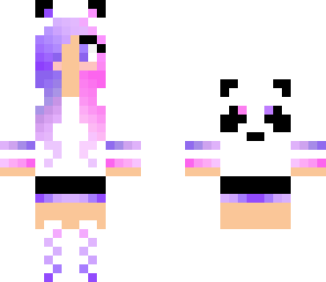 cute violet panda girl