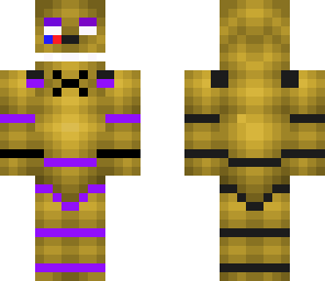 golden freddy with purple guy inside