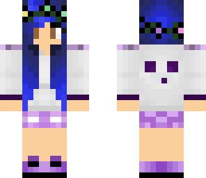 purple and blue girl