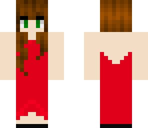 finished red dress girl