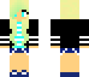 yellow-green hair girl edit
