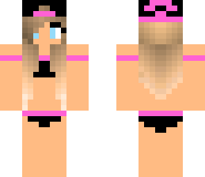 pink hot girl in a bikini